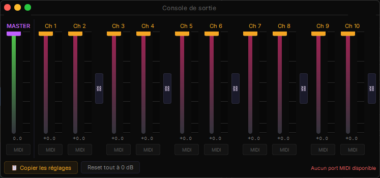 Console de sortie